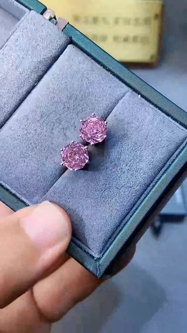 【闪购商品】水晶耳饰银S925镶嵌3544