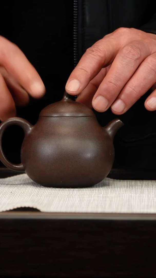 茶壶紫砂紫泥茄瓜