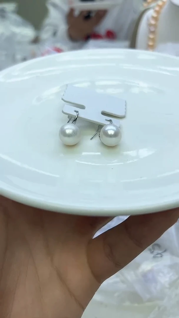 未镶嵌耳饰淡水珍珠白色系耳饰
