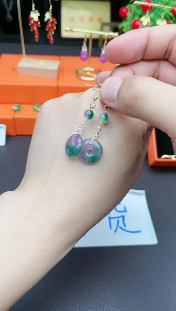 玛瑙/玉髓耳饰银S925镶嵌732000