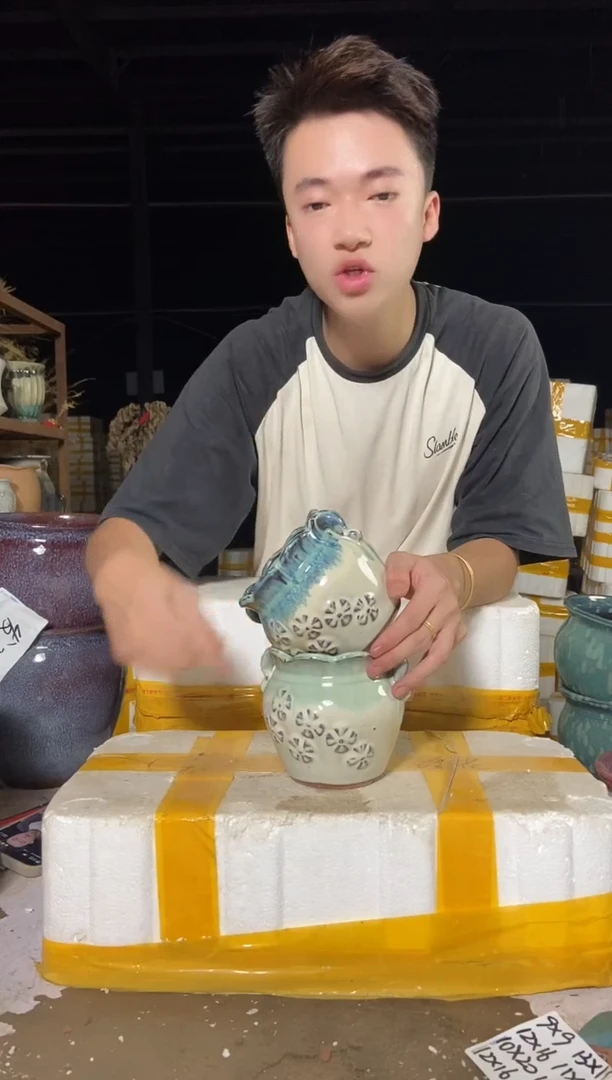 宜兴紫砂粗陶花盆10*12