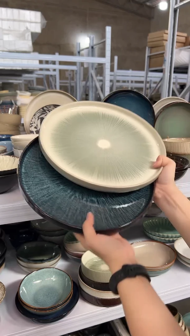 陶瓷外贸尾货瑕疵满20包邮X2大盘