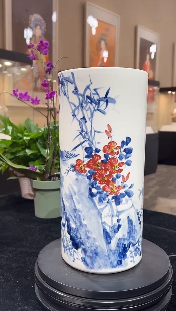 其他瓷崔景哲-瓷器-C小-竹报平安