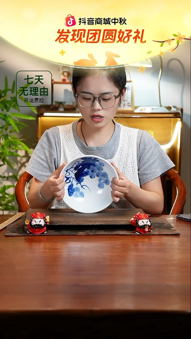 景德镇手绘釉中彩（食品级）大胖碗