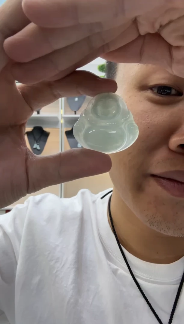 颈饰未镶嵌翡翠天然翡翠A货孤品一件