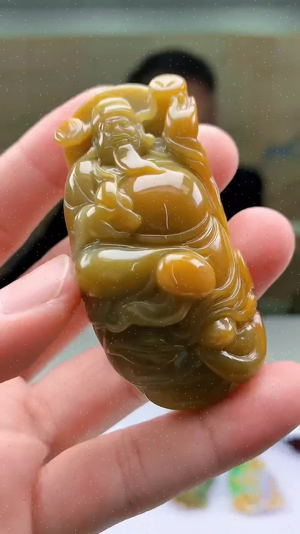 【闪购商品】定制翡翠未镶嵌4969bb-毛货挂件110