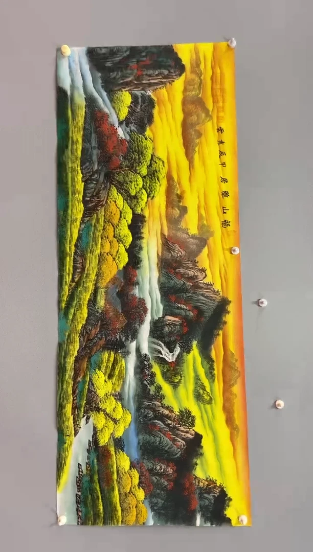 国画郑秀云 福山雅居 小六尺 手绘 宣纸