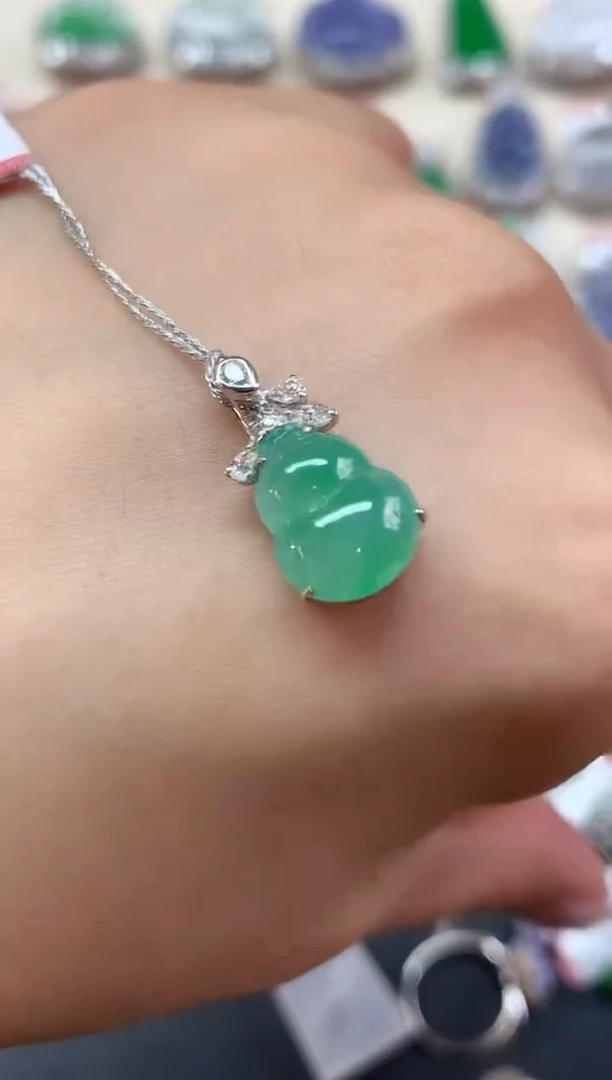 翡翠18K金镶嵌吊坠(不含链)吊坠|4980