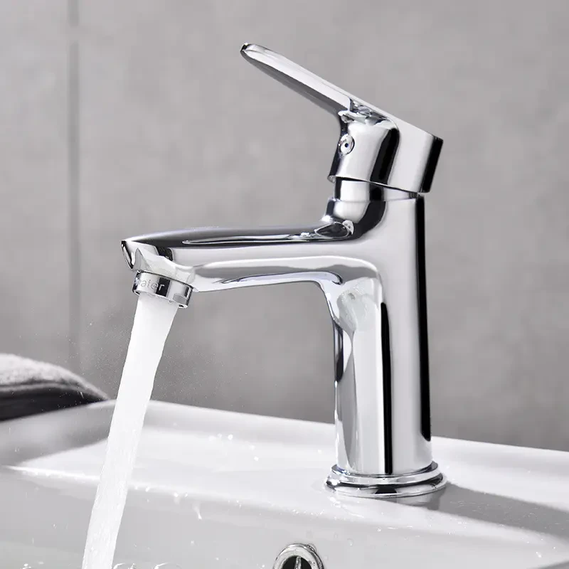 洗面盆铜冷热水洗手盆单孔带软管卫浴厂面盆龙头铜面盆混水龙头