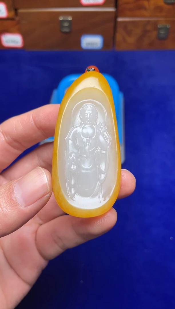 未镶嵌和田玉挂件静**忧和田玉