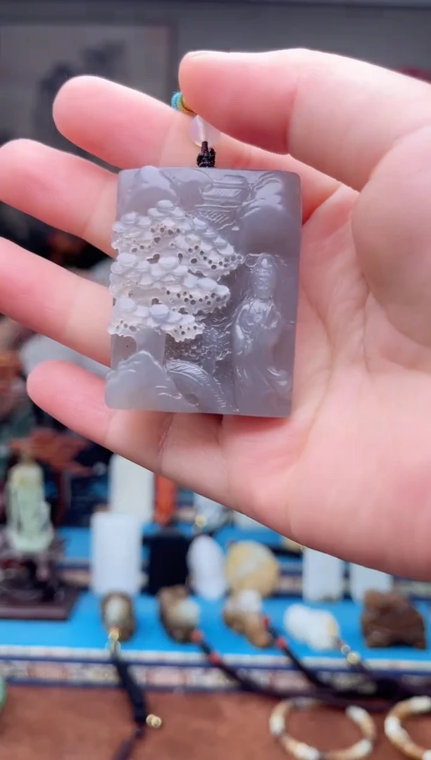 和田玉未镶嵌挂件1