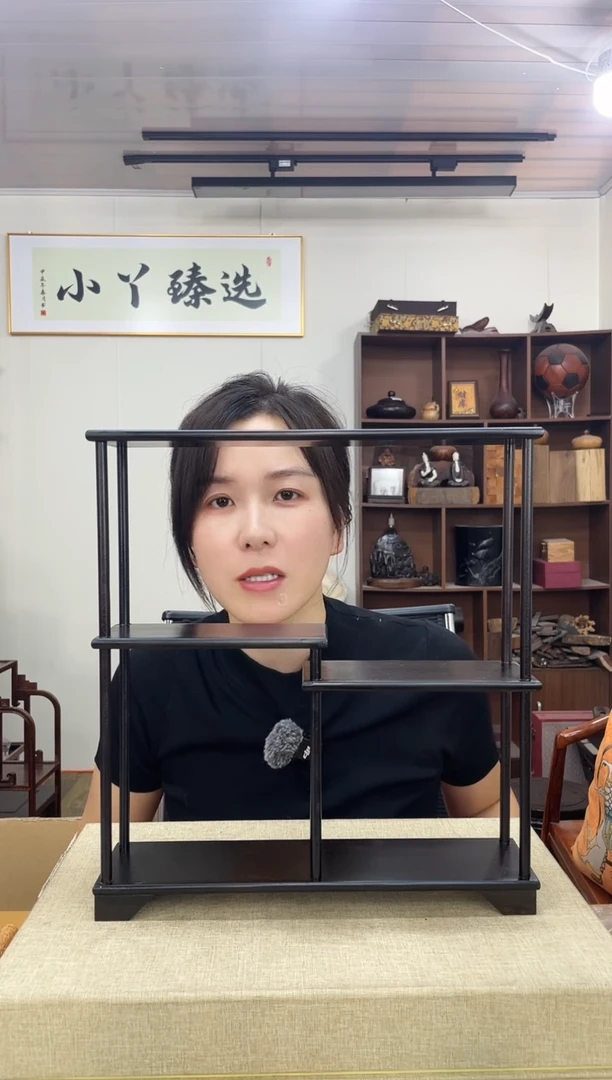 乌木类端景台472紫光檀博古架木木木