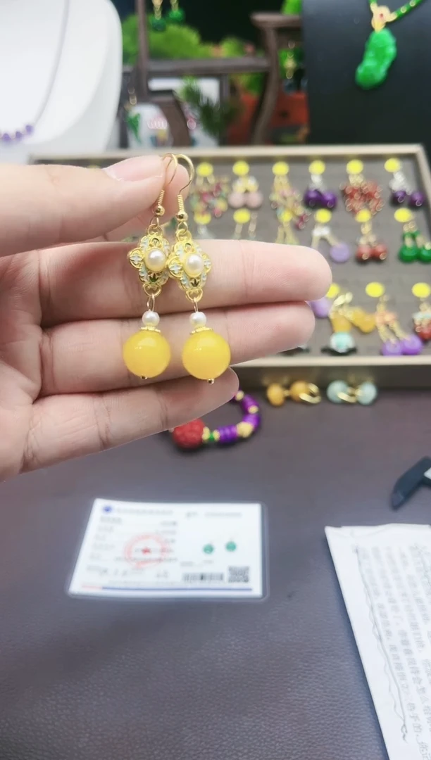 【闪购商品】南红玛瑙耳饰银S925镶嵌330000