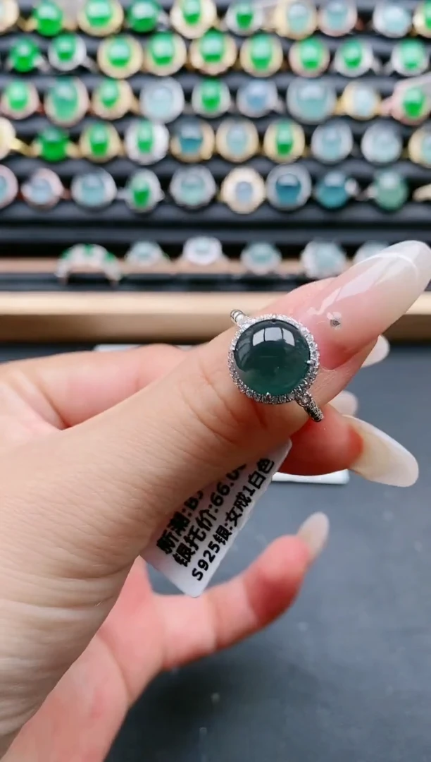 【闪购商品】翡翠戒指银S925镶嵌11111