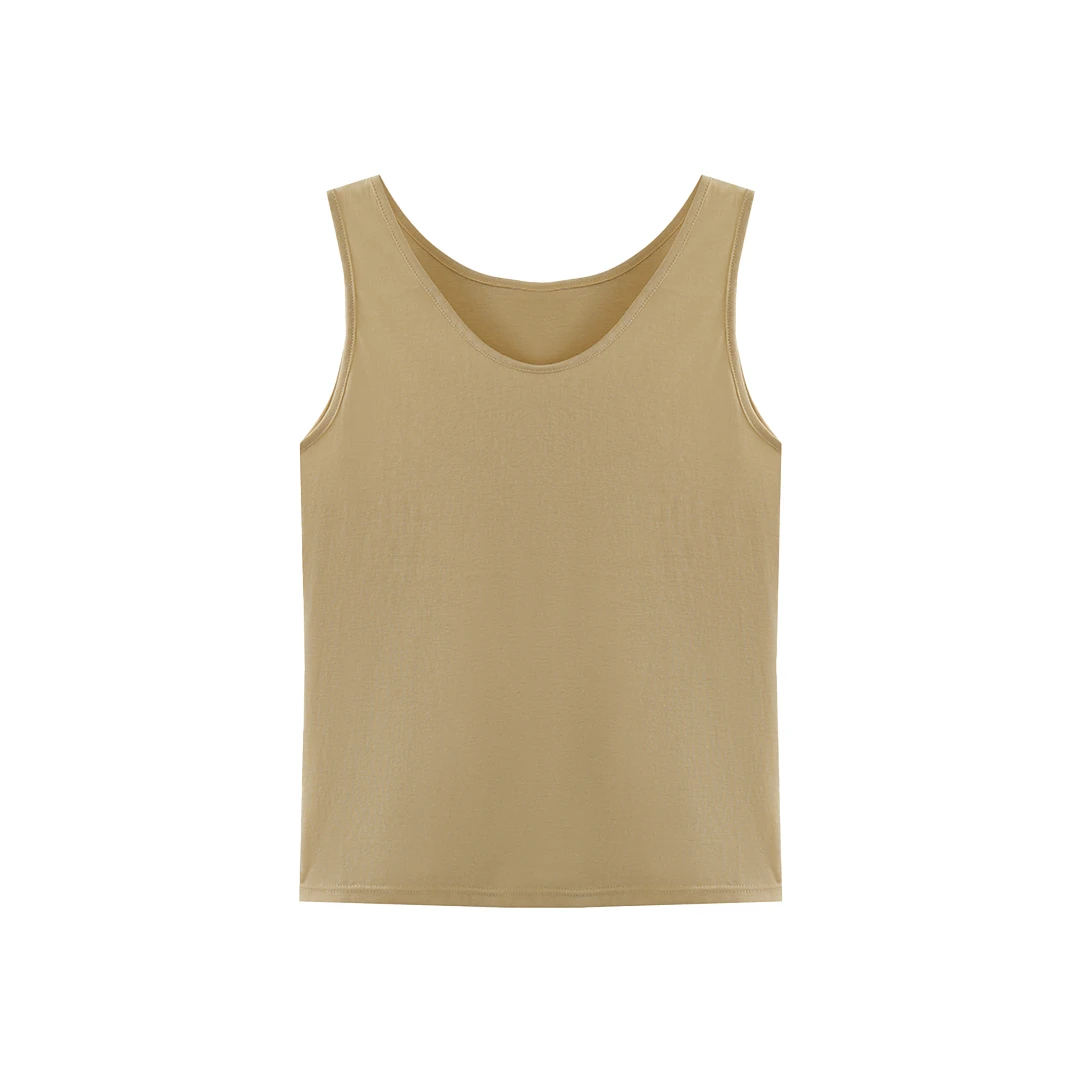 宿慕SUMU 女装舒适纯色背心 5-10夏季2025新款舒适百搭上衣201