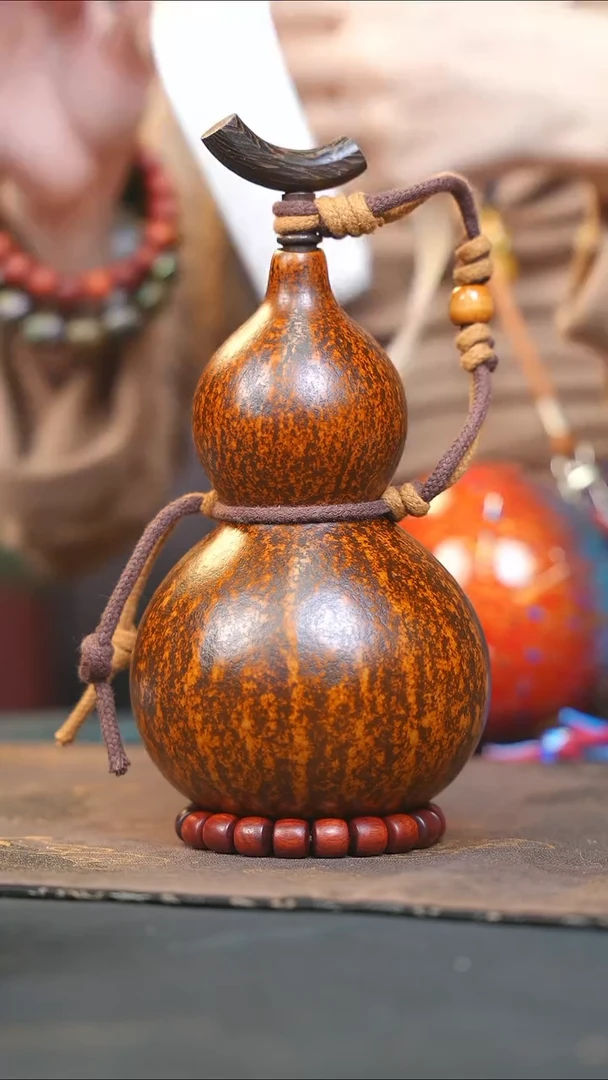 【闪购商品】WQ233大漆酒葫芦不包手串及旋转底座