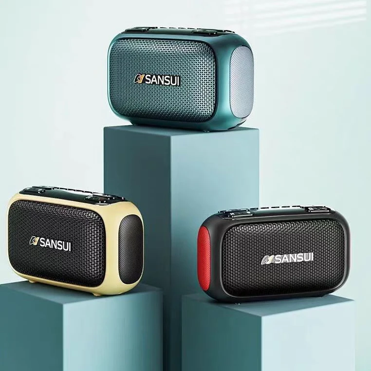 （定制高配款）山水F31 蓝牙音箱三喇叭低音炮正品山水收音机低音炮