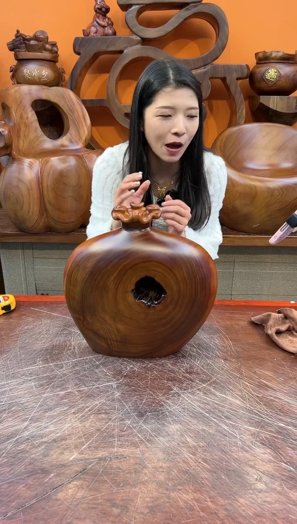 【闪购商品】稳定木实木创意花插