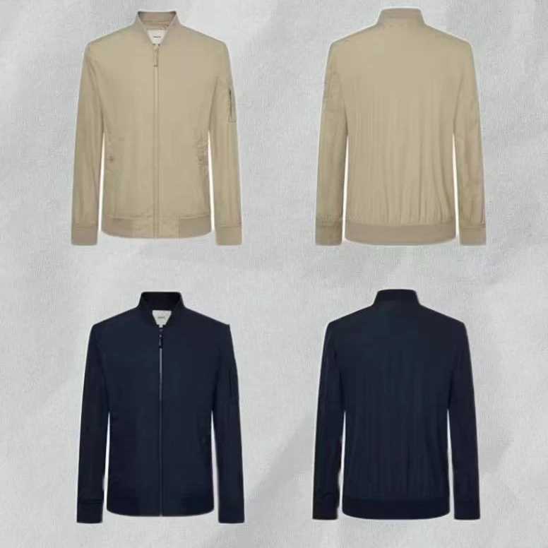 哈狗 两色螺纹领夹克