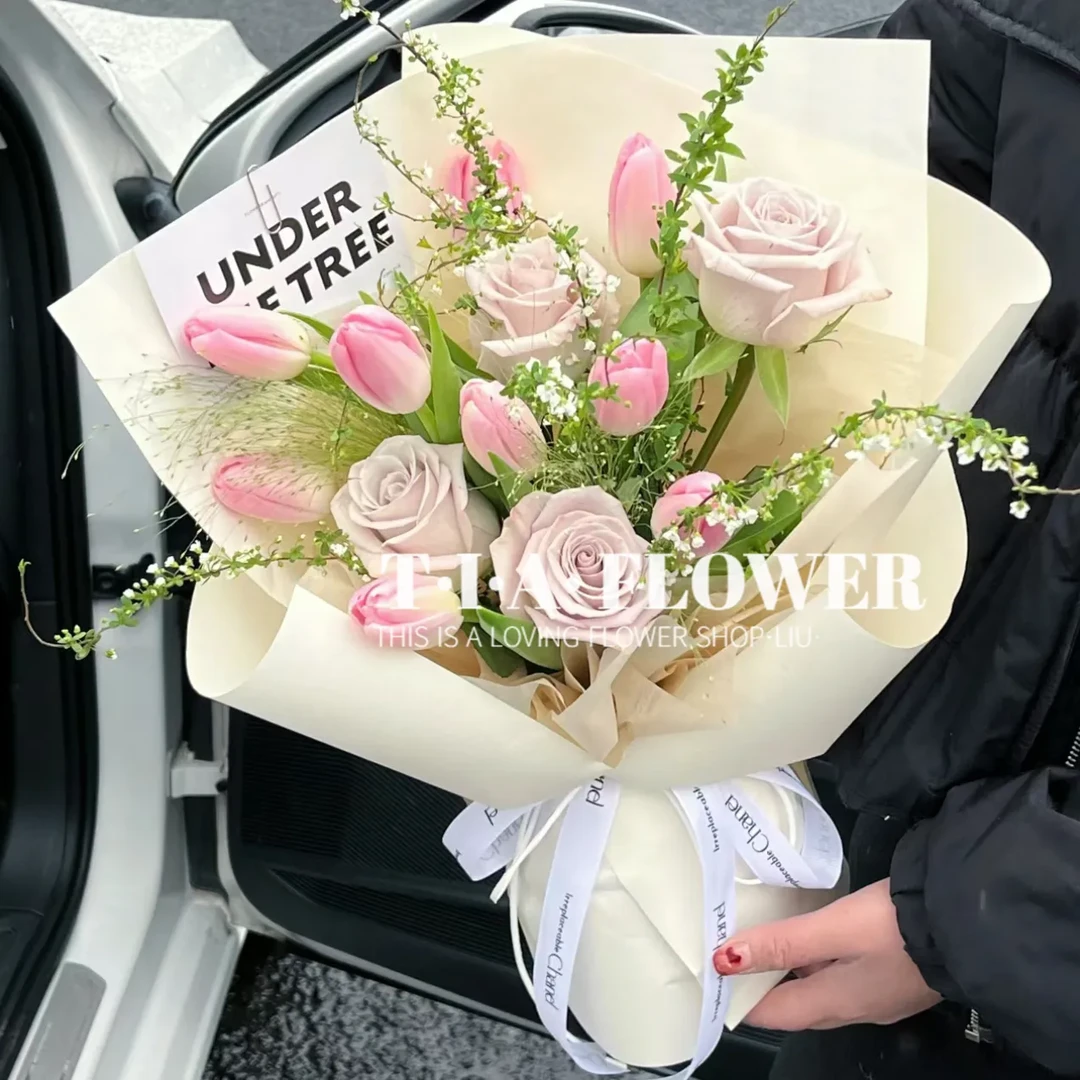 【花间密语】郁金香混搭花束节日生日仪式感惊喜礼物送女友送朋友送闺蜜鲜花全国同城配送送花上门小时达