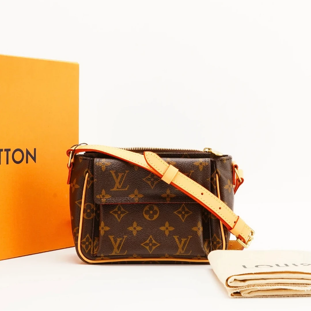 99新 LouisVuitton/路易威登 /经典小号豆腐斜挎包/植鞣革换新/E