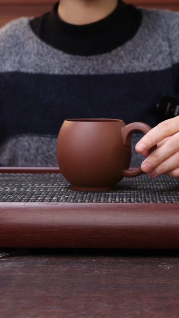 【闪购商品】紫砂茶杯微瑕主人杯带把