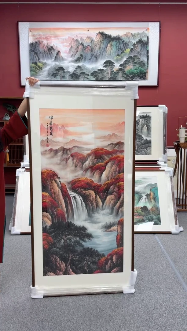 国画手绘鸿运当头172*85