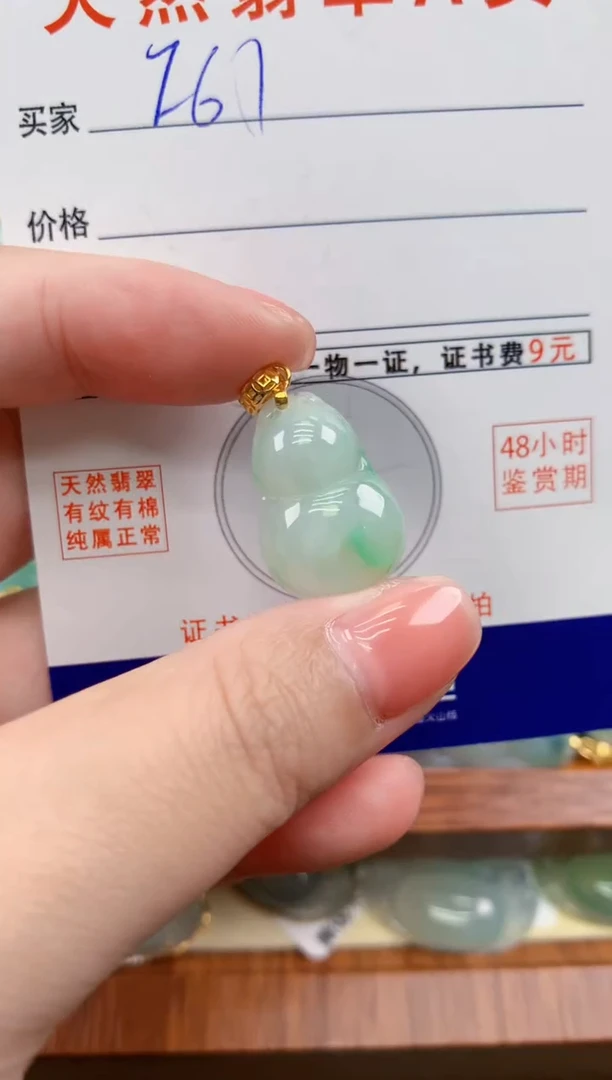 颈饰未镶嵌翡翠天然A货翡翠挂件