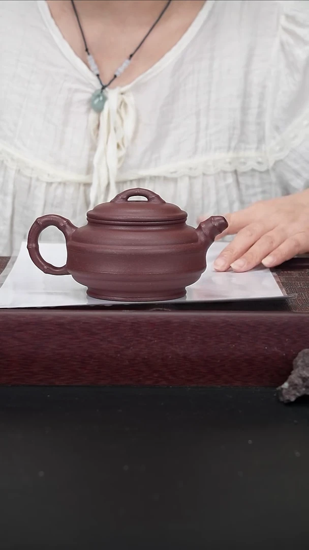 茶壶紫砂zff 底槽青双线竹鼓