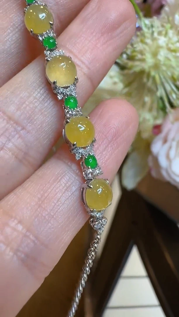 【闪购商品】翡翠手链18K金镶嵌多样性团购发一件