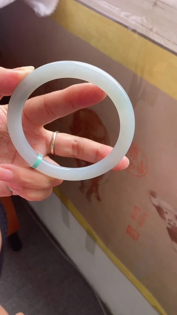 未镶嵌手镯翡翠（冰透胶蓝美人镯）15号