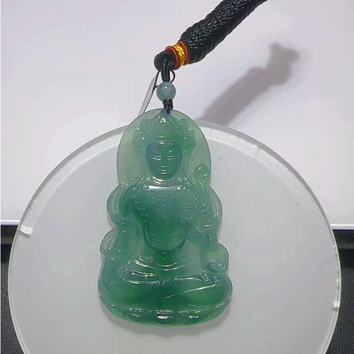 翡翠A货精品度母观音牌-XDS