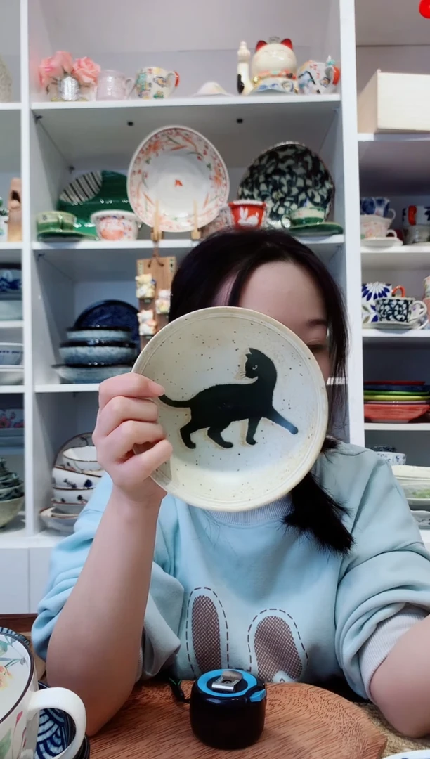 陶瓷【微瑕】粗陶猫步小钵14cm