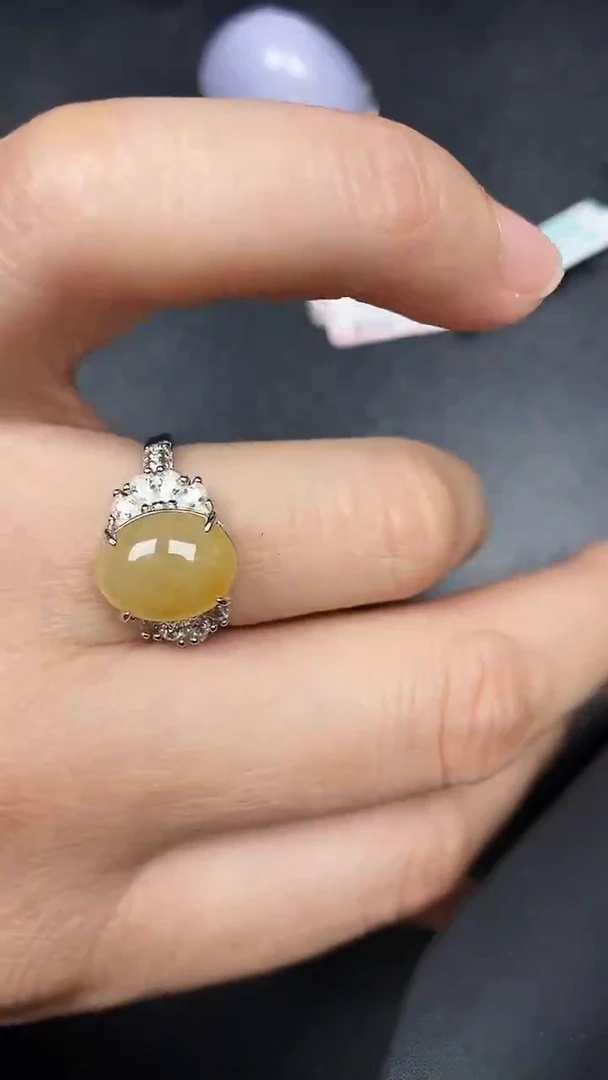 银S925镶嵌戒指翡翠5500