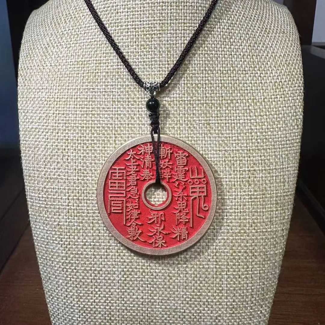 现代翻砂铜工艺品点砂赣炉圆孔山花钱（宝福专属）