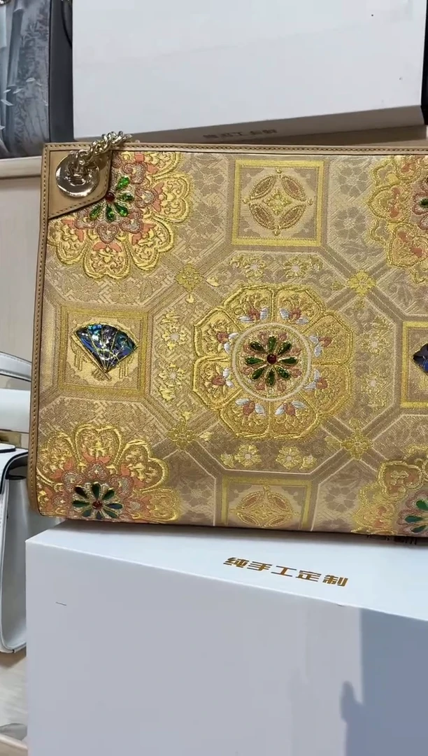 织物醉***雪金色托特
