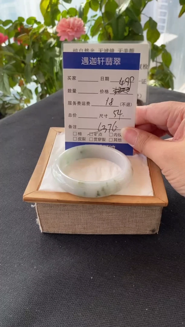 未镶嵌手镯翡翠54圈口 C376编码
