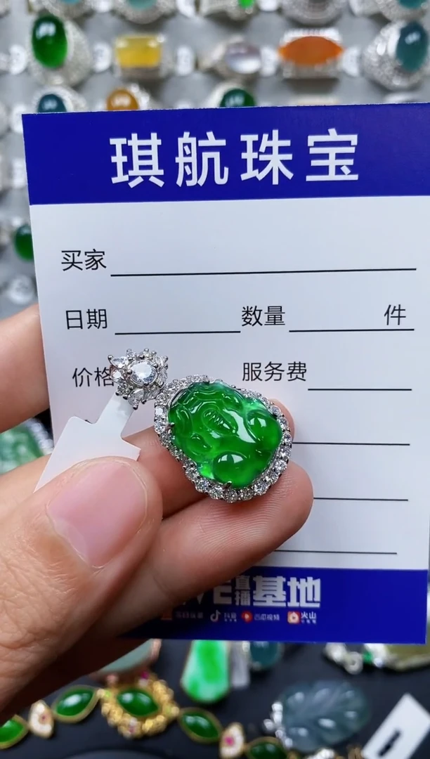【闪购商品】翡翠颈饰银S925镶嵌0642