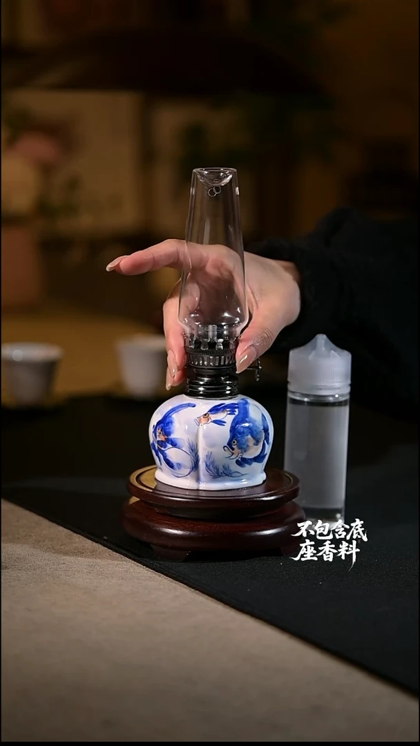 景德镇陶瓷香薰灯摆件SU