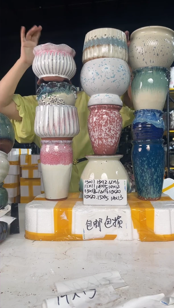 宜兴紫砂粗陶花盆