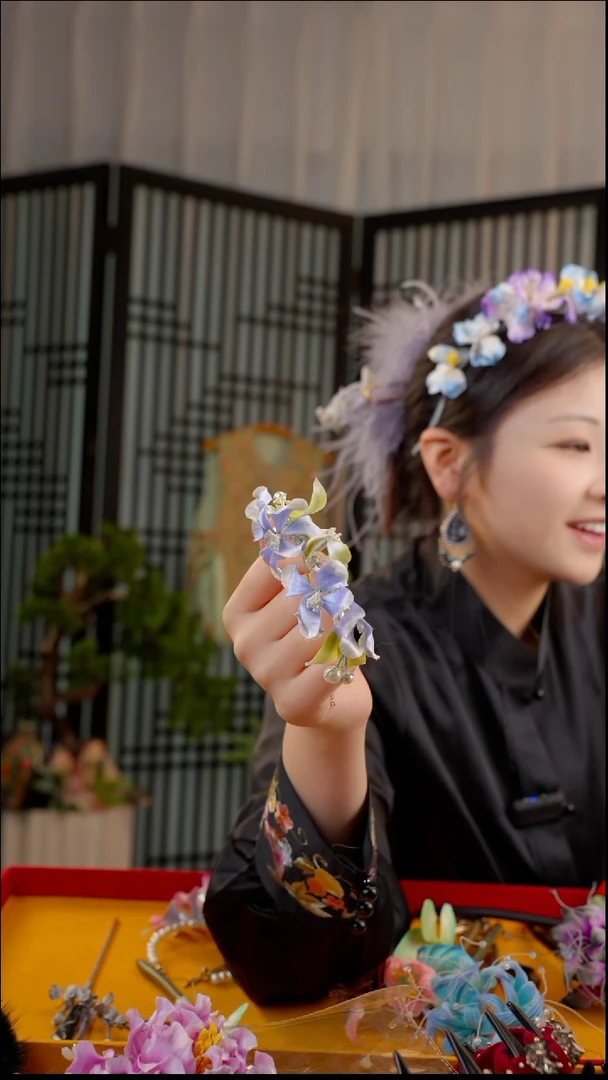 刺绣焱*非遗苏绣绒花手工饰品