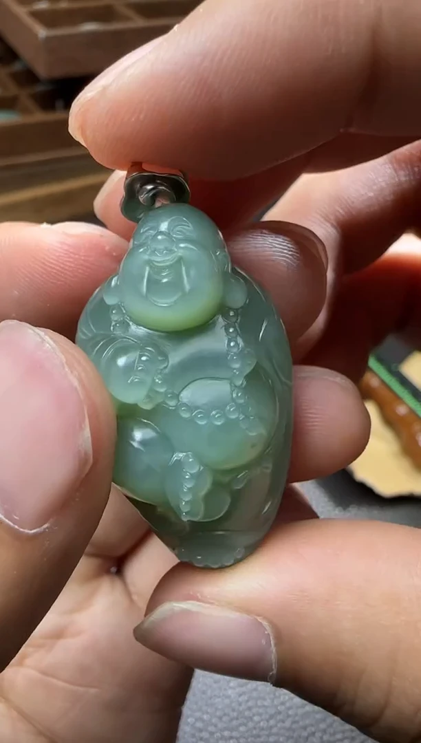 【闪购商品】和田玉【海118】6918K金镶嵌9052