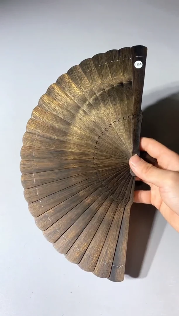 金丝楠125号18cm乌木金丝楠小叶桢楠扇子
