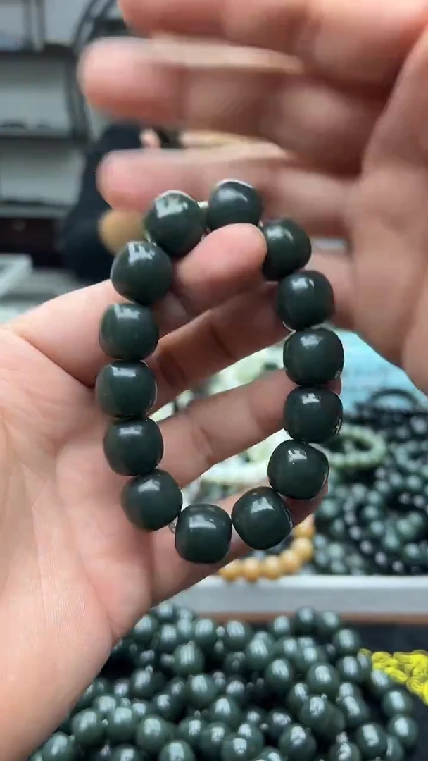 未镶嵌手串和田玉纯天然新疆且末蓝16