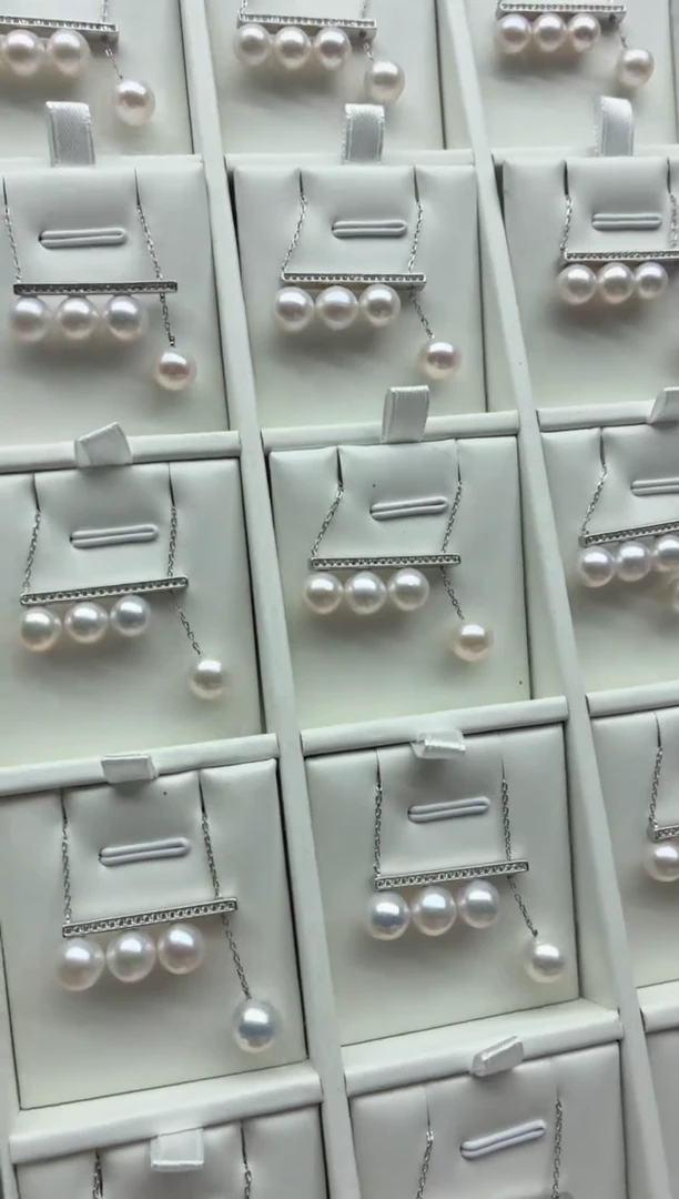 套链银S925镶嵌淡水珍珠多样性发其一，非无暇