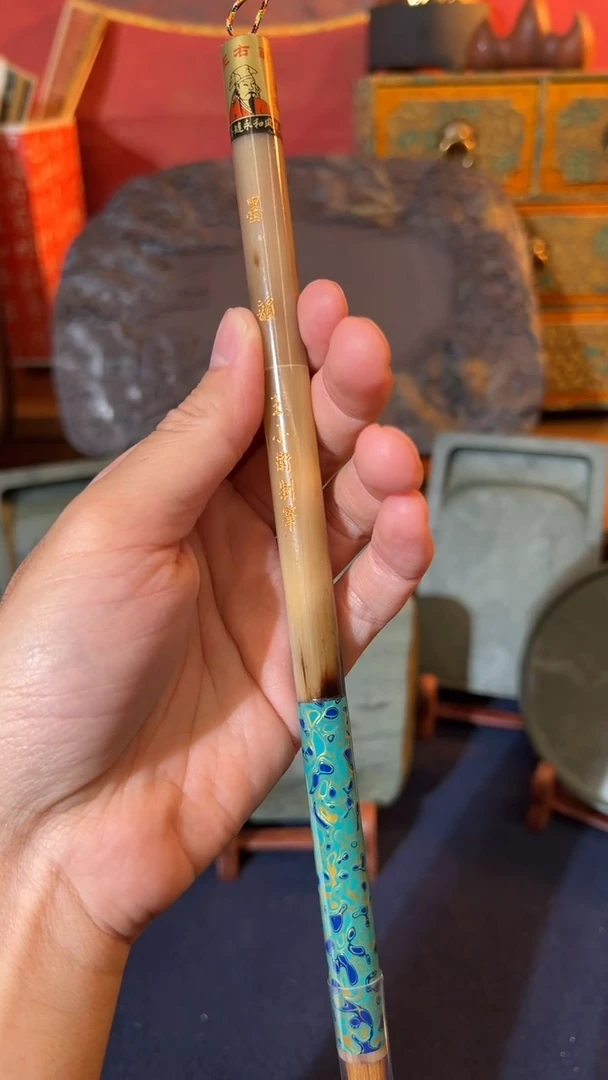47号墨韵蓝色大漆三副笔出3.5口0.8