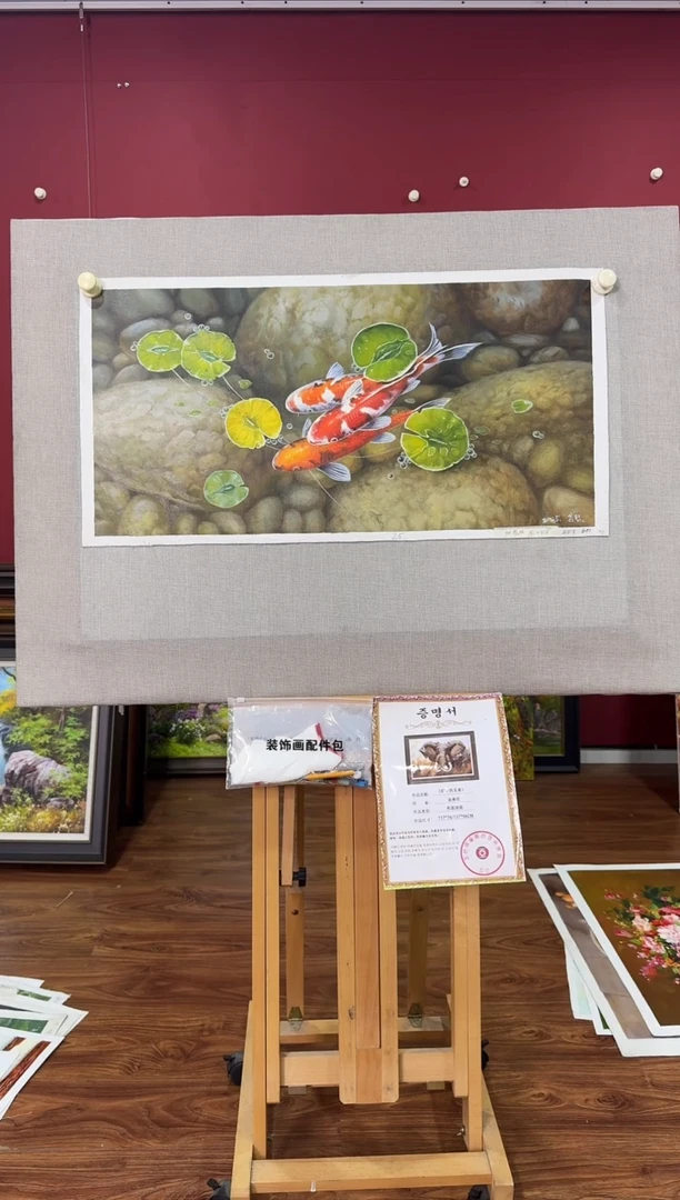油画【原创·保真·带证书】朝鲜画家纯手绘油画--顺丰包邮--