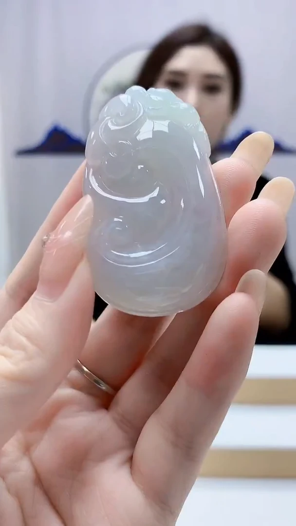 未镶嵌定制翡翠4829DD-毛货挂件53