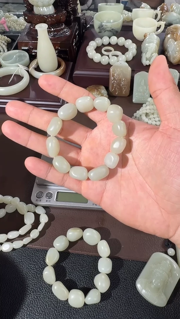 未镶嵌手串和田玉薄*25