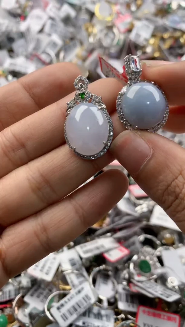 银S925镶嵌戒指翡翠999----9